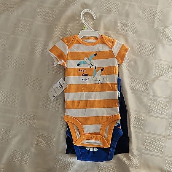 Carter's Baby Boy Newborn Bundle Oncies & Photo Shoot Outfit Navy Blue 3 Months - Picture 3 of 16